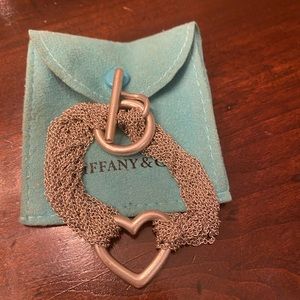 Tiffany’s Silver Mesh Heart Necklace
